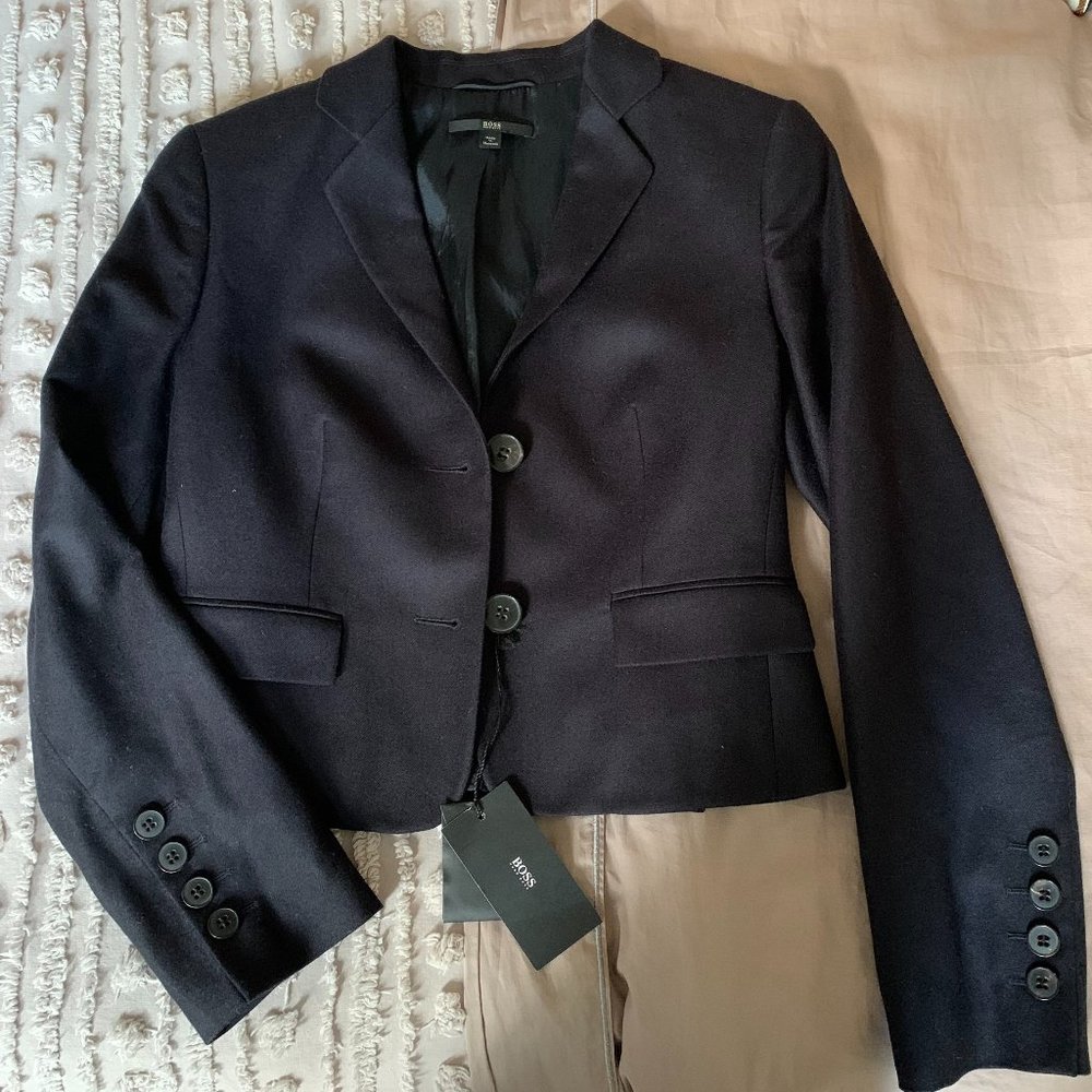 New w Tags! Boss Hugo Boss Wool Navy Blazer